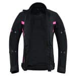 CHAQUETA DE VERANO PARA MUJER CON  FORRO IMPERMEABLE EXTRAIBLE EM366 ROSA NEGRA LADY - Imagen 4