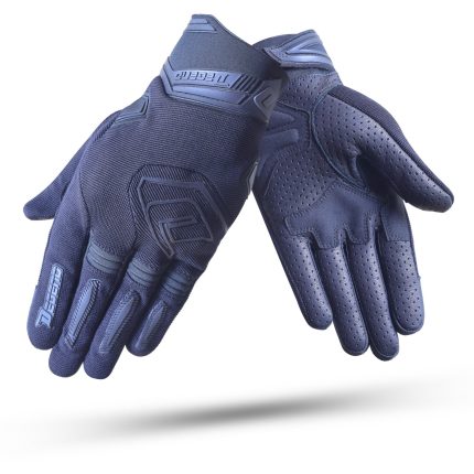 GUANTES DE VERANO  EN PIEL, MALLA  FUSION HOMBRE NEGRO