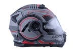 CASCO MODULAR ADN AUDACE PULSAR GRIS ROJO - Imagen 3