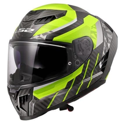 CASCO INTEGRAL DE LS2 - FF807 DRAGON TRAX H-VIS YELLOW/ AMARILLO H-VIS NEGRO
