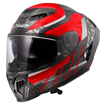 CASCO INTEGRAL DE LS2 - FF807 DRAGON TRAX RED/ ROJO BLANCO NEGRO