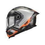 CASCO INTEGRAL MT HELMET BRAKER SV INCEPTION B4 BRILLO NARANJA BLANCO NEGRO /ECE 22.06 - Imagen 2