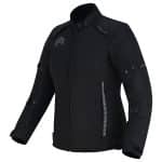 CHAQUETA DE MOTO INVIERNO FAST LADY NEGRA  EN TEXTIL IMPERMEABLE, TÉRMICO CON PROTECCIONES C.E