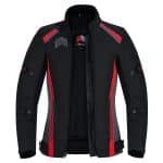 CHAQUETA DE MOTO INVIERNO FAST LADY ROJA NEGRA GRIS  EN TEXTIL IMPERMEABLE, TÉRMICO CON PROTECCIONES C.E - Imagen 3