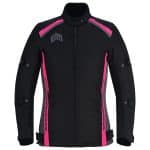 CHAQUETA DE MOTO INVIERNO FAST LADY ROSA NEGRA GRIS  EN TEXTIL IMPERMEABLE, TÉRMICO CON PROTECCIONES C.E - Imagen 2