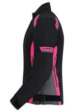 CHAQUETA DE MOTO INVIERNO FAST LADY ROSA NEGRA GRIS  EN TEXTIL IMPERMEABLE, TÉRMICO CON PROTECCIONES C.E - Imagen 4