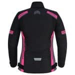 CHAQUETA DE MOTO INVIERNO FAST LADY ROSA NEGRA GRIS  EN TEXTIL IMPERMEABLE, TÉRMICO CON PROTECCIONES C.E - Imagen 5