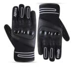 GUANTES DE MOTO EN PIEL CON PROTECCIONES TPU UNIK C-08  NEGRO