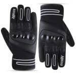 GUANTES DE MOTO EN PIEL CON PROTECCIONES TPU UNIK C-08  NEGRO