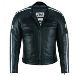 CHAQUETA DE MOTO EN CUERO ROXTON FIRE PIEL  ENVEJECIDO CAFE RACER  CON FORRO Y PROTECCIONES CE