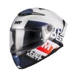 CASCO INTEGRAL MT HELMET THUNDER 4 SV WAVES A17 BRILLO AZUL BLANCO  ROJO  /ECE 22.06