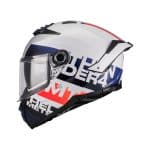 CASCO INTEGRAL MT HELMET THUNDER 4 SV WAVES A17 BRILLO AZUL BLANCO  ROJO  /ECE 22.06 - Imagen 2