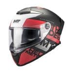 CASCO INTEGRAL MT HELMET THUNDER 4 SV WAVES B5 MATE  ROJO BLANCO NEGRO  /ECE 22.06