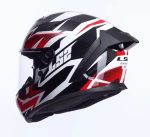CASCO INTEGRAL LS2-FF820 RAPID III XTREM WHITE BLACK RED .ECE 22.06/ BLANCO NEGRO ROJO - Imagen 5