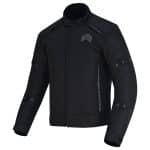 CHAQUETA DE MOTO INVIERNO FAST NEGRA UNISEX EN TEXTIL IMPERMEABLE, TÉRMICO CON PROTECCIONES  C.E