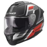 CASCO INTEGRAL DE LS2 -FF808 STREAM II VINTAGE BLACK GREY RED-06/ NEGRO GRIS ROJO