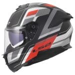 CASCO INTEGRAL DE LS2 -FF808 STREAM II VINTAGE BLACK GREY RED-06/ NEGRO GRIS ROJO - Imagen 2