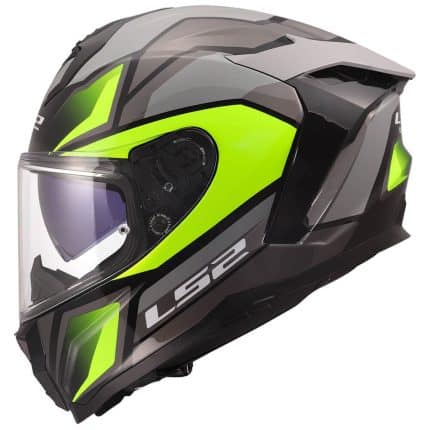 CASCO INTEGRAL DE LS2 -FF817 CHALLENGER II VIPER GREY H-V YELLOW ECE 22.06/ GRIS H-V AMARILLO