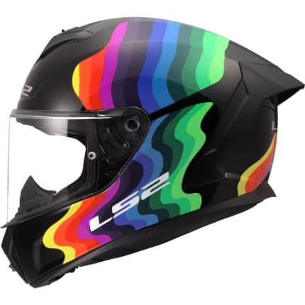 CASCO INTEGRAL LS2-FF820 RAPID III FLOW BLACK MULTI ECE 22.06/ FLUJO NEGRO MULTICOLOR
