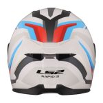 CASCO INTEGRAL LS2-FF820 RAPID III HYPER WHITE BLUE RED .ECE 22.06/ BLANCO AZUL ROJO - Imagen 4