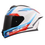 CASCO INTEGRAL LS2-FF820 RAPID III HYPER WHITE BLUE RED .ECE 22.06/ BLANCO AZUL ROJO - Imagen 5