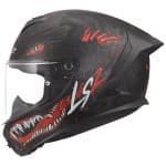CASCO INTEGRAL LS2- FF820 RAPID III KAIJU II BLACK RED WHITE .ECE 22.06/ NEGRO ROJO BLANCO