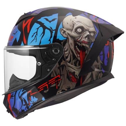 CASCO INTEGRAL LS2- FF820 RAPID III ZOMBIE II BLACK RED BLUE .ECE 22.06/ NEGRO ROJO AZUL