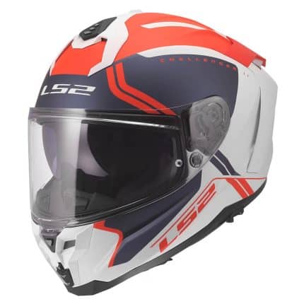 CASCO INTEGRAL DE LS2 -FF817 CHALLENGER II TITAN WHITE BLUE RED ECE 22.06/ BLANCO AZUL ROJO