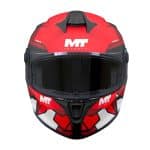 CASCO INTEGRAL HELMET MT TARGO S REPLICA PIQUERAS B5 BRILLO NEGRO ROJO /ECE 22.06 - Imagen 2