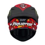 CASCO INTEGRAL HELMET MT TARGO S REPLICA PIQUERAS B5 BRILLO NEGRO ROJO /ECE 22.06 - Imagen 5