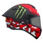 CASCO INTEGRAL HELMET MT TARGO S REPLICA PIQUERAS B5 BRILLO NEGRO ROJO /ECE 22.06 - Imagen 3