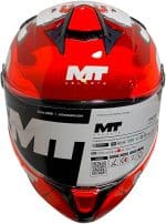 CASCO INTEGRAL HELMET MT TARGO S YAMANAKA 2025 A5 BRILLO BLANCO ROJO AZUL /ECE 22.06 - Imagen 3