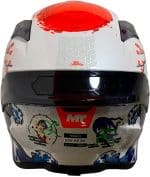 CASCO INTEGRAL HELMET MT TARGO S YAMANAKA 2025 A5 BRILLO BLANCO ROJO AZUL /ECE 22.06 - Imagen 5